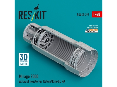 Mirage 2000 Exhaust Nozzle For Italeri/Kinetic Kit (3d Printed) - zdjęcie 1