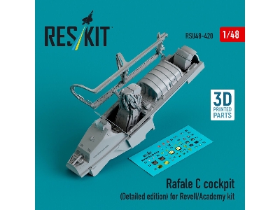 Rafale C Cockpit (Detailed Edition) For Revell/Academy Kit (3d Printed) - zdjęcie 1