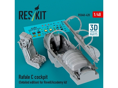 Rafale C Cockpit (Detailed Edition) For Revell/Academy Kit (3d Printed) - zdjęcie 2