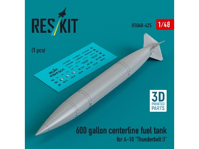 600 Gallon Centerline Fuel Tank For A-10 'thunderbolt Ii' (1 Pc) (3d Printed) - zdjęcie 1