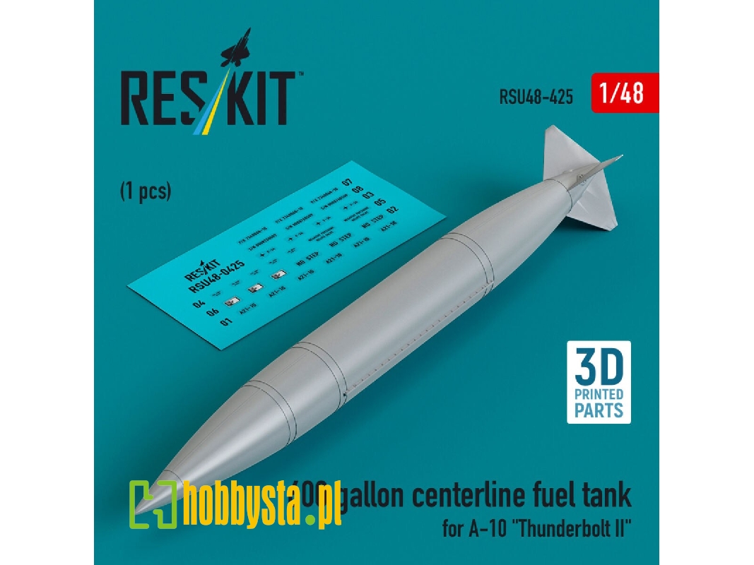 600 Gallon Centerline Fuel Tank For A-10 'thunderbolt Ii' (1 Pc) (3d Printed) - zdjęcie 1 600 Gallon Centerline Fuel Tank For A-10 'thunderbolt Ii' (1 Pc) (3d Printed) - zdjęcie 1