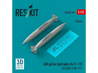 600 Gallon Fuel Tanks For F-111 (A, C, D, E, F & Ef-111) (2pcs) (3d Printed) - zdjęcie 1