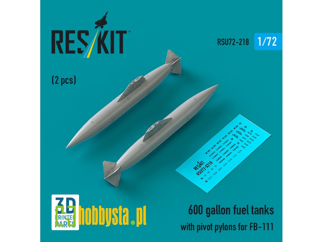 600 Gallon Fuel Tanks With Pivot Pylons For Fb-111 (2pcs) (3d Printed) - zdjęcie 1 600 Gallon Fuel Tanks With Pivot Pylons For Fb-111 (2pcs) (3d Printed) - zdjęcie 1