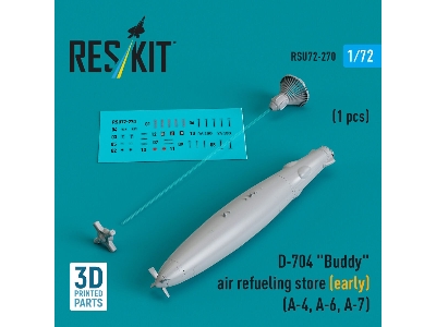 D-704 'buddy' Air Refueling Store (Early) (1 Pc) (A-4, A-6, A-7) (3d Printed) - zdjęcie 1