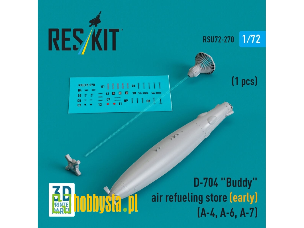 D-704 'buddy' Air Refueling Store (Early) (1 Pc) (A-4, A-6, A-7) (3d Printed) - zdjęcie 1 D-704 'buddy' Air Refueling Store (Early) (1 Pc) (A-4, A-6, A-7) (3d Printed) - zdjęcie 1