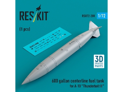 600 Gallon Centerline Fuel Tank For A-10 'thunderbolt Ii' (1 Pc) (3d Printed) - zdjęcie 1