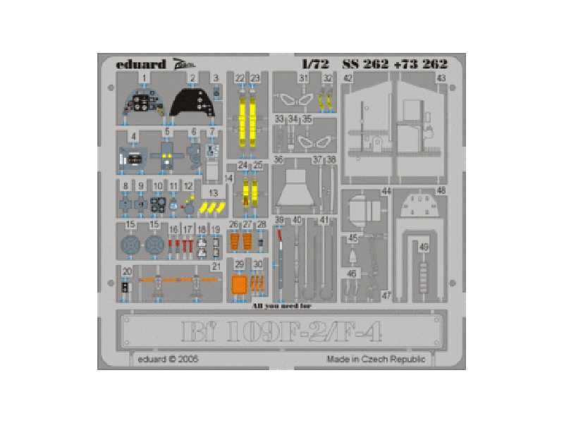  Bf 109F-2/ F-4 1/72 - Fine Molds - blaszki - zdjęcie 1