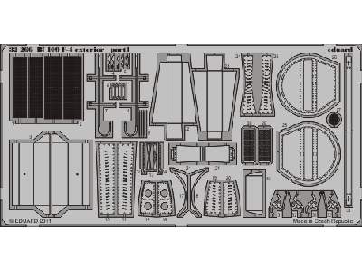  Bf 109F-4 exterior 1/32 - Hasegawa - blaszki - zdjęcie 1