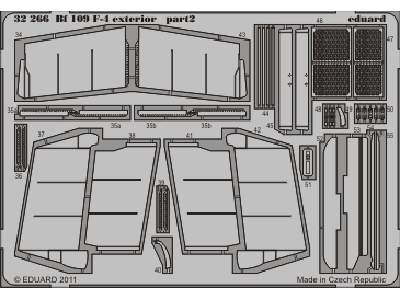  Bf 109F-4 exterior 1/32 - Hasegawa - blaszki - zdjęcie 3