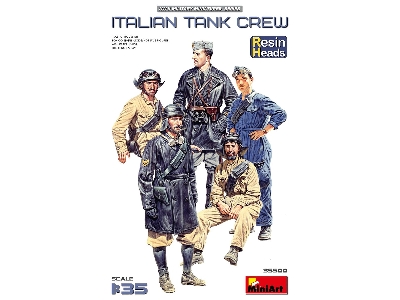 Italian Tank Crew. Resin Heads - zdjęcie 1