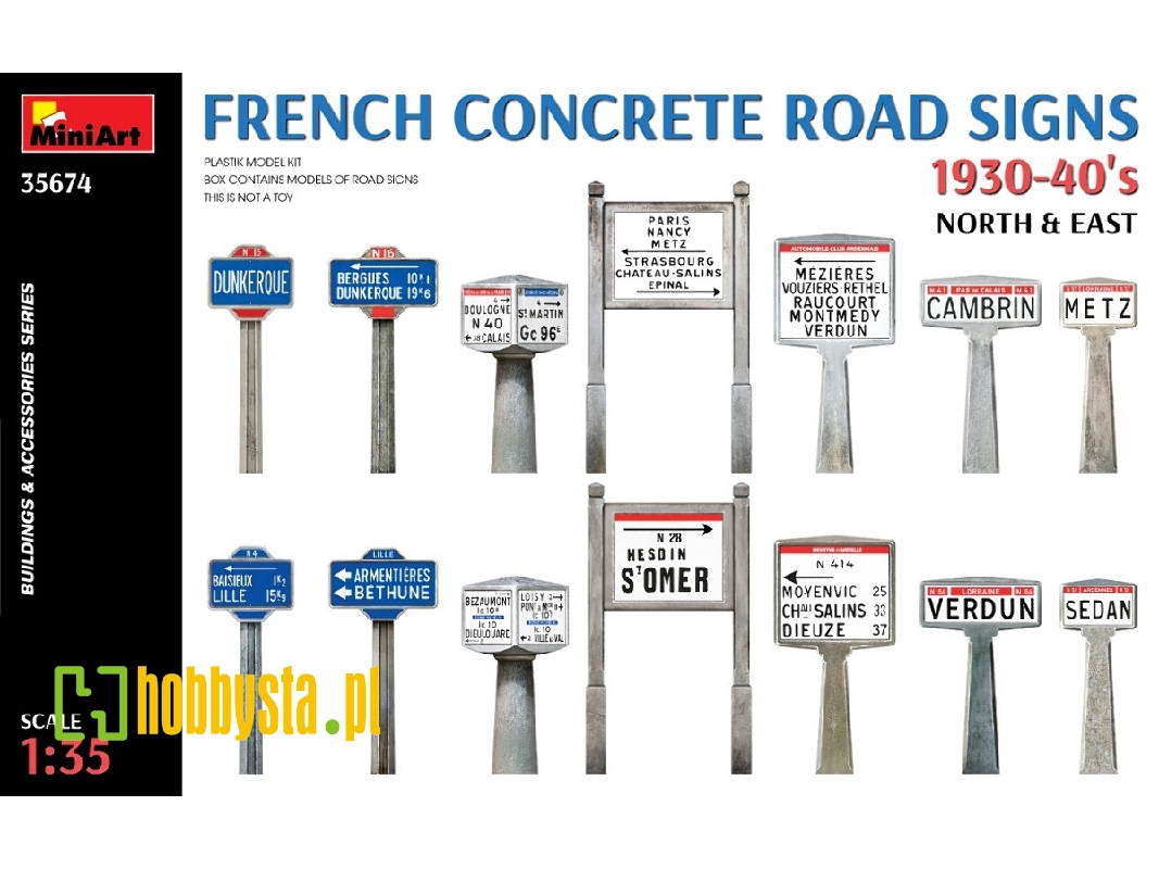 French Concrete Road Signs 1930-40’s. North & East - zdjęcie 1 French Concrete Road Signs 1930-40’s. North & East - zdjęcie 1