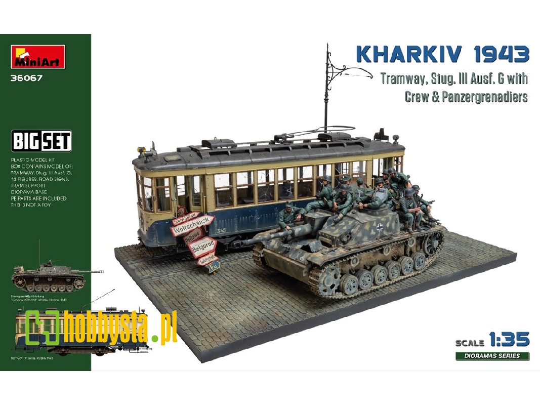 Kharkiv 1943: Tram & Stug. Iii Ausf. G W/crew. Big Set - zdjęcie 1 Kharkiv 1943: Tram & Stug. Iii Ausf. G W/crew. Big Set - zdjęcie 1