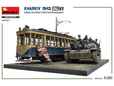 Kharkiv 1943: Tram & Stug. Iii Ausf. G W/crew. Big Set - zdjęcie 4