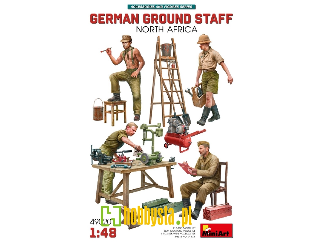 German Ground Staff W/accessories. North Africa - zdjęcie 1 German Ground Staff W/accessories. North Africa - zdjęcie 1