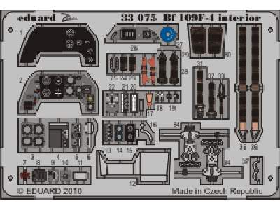  Bf 109F-4 interior S. A. 1/32 - Hasegawa - blaszki - zdjęcie 1