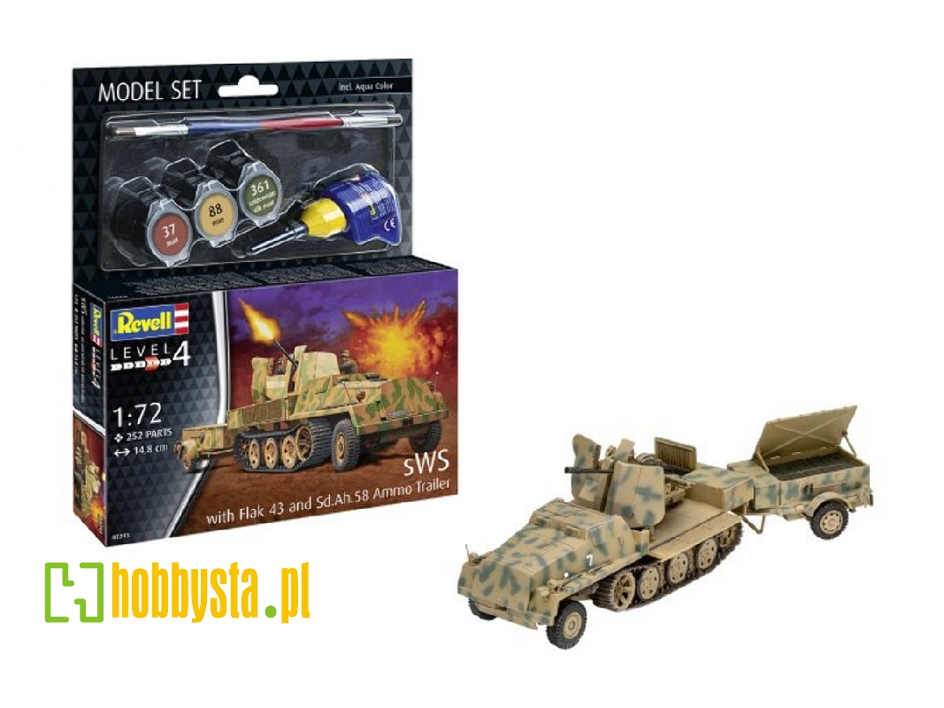 Sws With Flak 43 And Sd.Ah.58 Ammo Trailer Model Set - zdjęcie 1 Sws With Flak 43 And Sd.Ah.58 Ammo Trailer Model Set - zdjęcie 1
