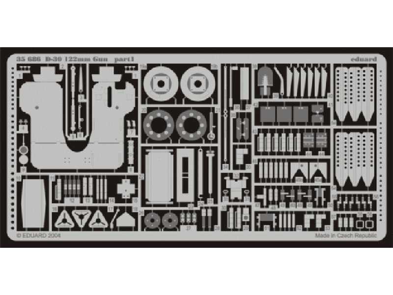  D-30 122mm gun 1/35 - Skif - blaszki - zdjęcie 1