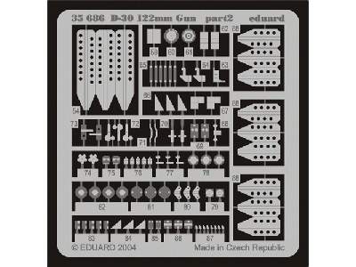  D-30 122mm gun 1/35 - Skif - blaszki - zdjęcie 3