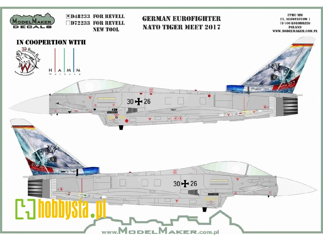 German Eurofighter Nato Tiger Meet 2017 (For Revell Kits) - zdjęcie 1 German Eurofighter Nato Tiger Meet 2017 (For Revell Kits) - zdjęcie 1