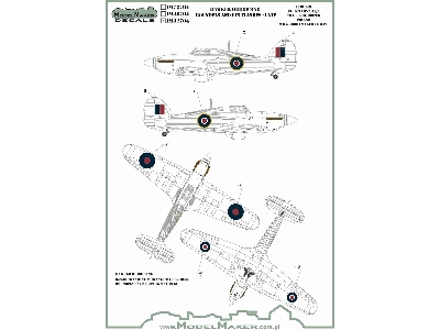Hawker Hurricane - Roundels And Fin Flashes (Late) - zdjęcie 1