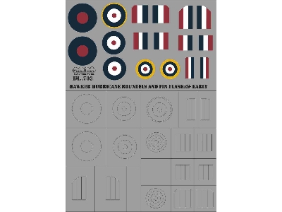 Hawker Hurricane - Roundels And Fin Flashes (Early) - zdjęcie 3