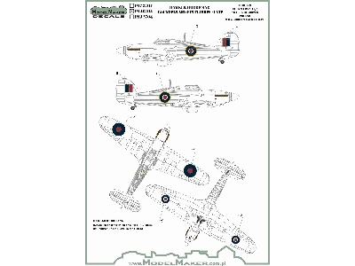 Hawker Hurricane - Roundels And Fin Flashes Late - zdjęcie 2
