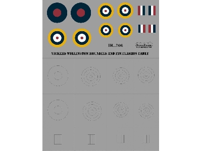 Vickers Wellington - Roundels And Fin Flashes Early (For Trumpeter Kits) - zdjęcie 2