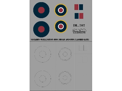 Vickers Wellington - Roundels And Fin Flashes Late (For Trumpeter Kits) - zdjęcie 2