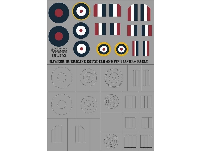 Hawker Hurricane - Roundels And Fin Flashes (Early) - zdjęcie 1