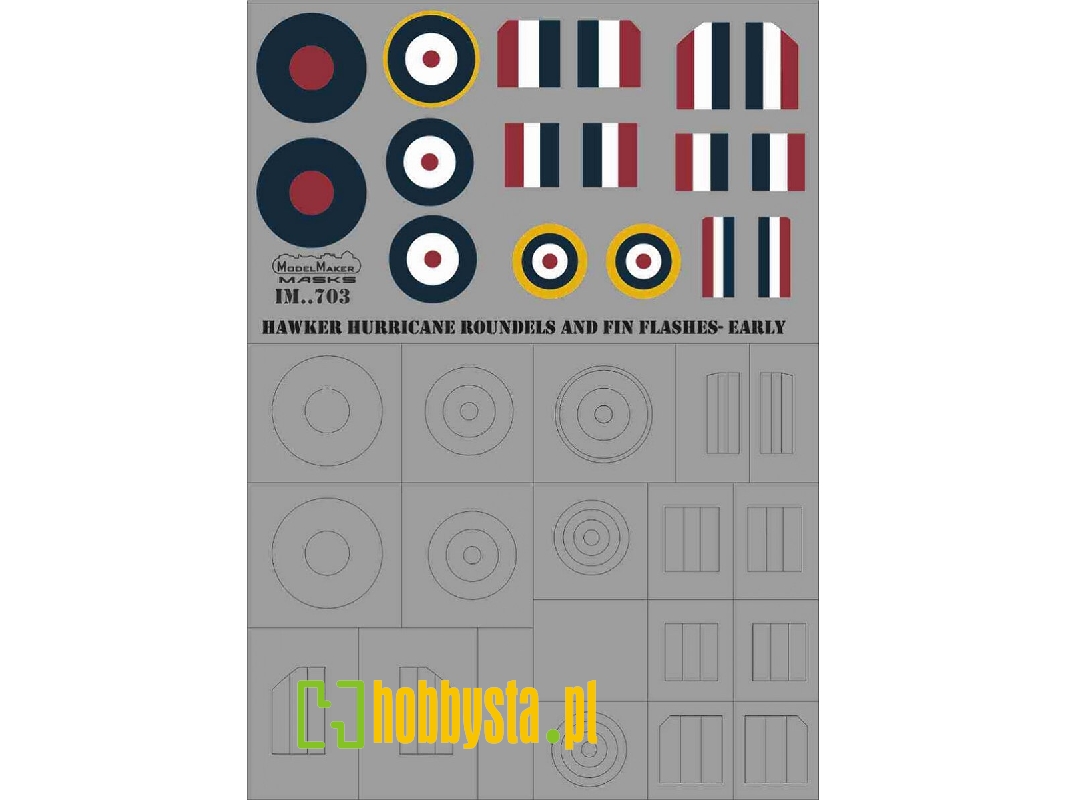 Hawker Hurricane - Roundels And Fin Flashes (Early) - zdjęcie 1