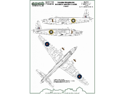 Vickers Wellington - Roundels And Fin Flashes Early - zdjęcie 1