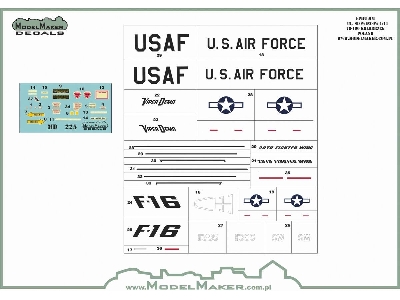 Usaf F-16c Viper Demo 2024, 50 Years Of F-16 - Masks And Decals Set - zdjęcie 1