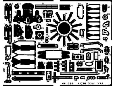  D3A1 Val 1/48 - Hasegawa - blaszki - zdjęcie 1