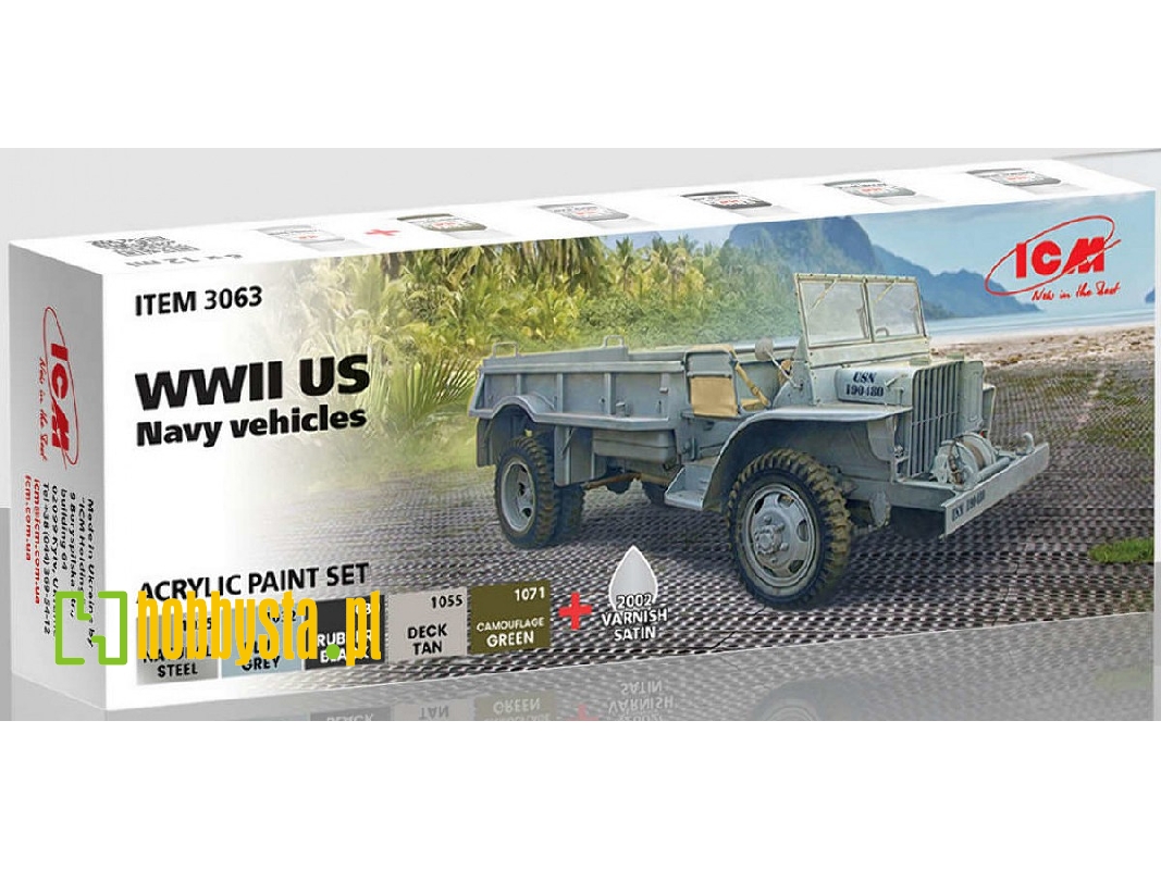 Acrylic Paint Set For WWII Us Navy Vehicles - zdjęcie 1 Acrylic Paint Set For WWII Us Navy Vehicles - zdjęcie 1