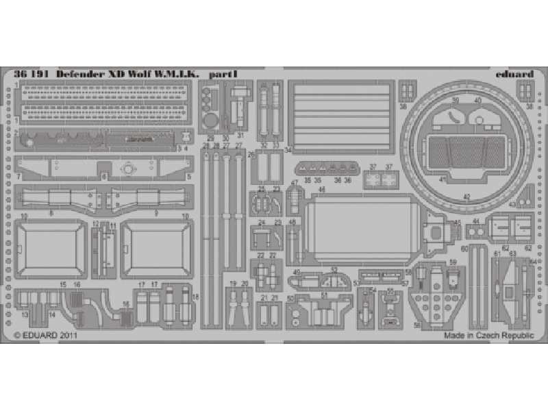 Defender XD Wolf W. M.I. K. 1/35 - Hobby Boss - blaszki - zdjęcie 1 Defender XD Wolf W. M.I. K. 1/35 - Hobby Boss - blaszki - zdjęcie 1
