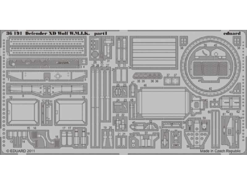  Defender XD Wolf W. M.I. K. 1/35 - Hobby Boss - blaszki - zdjęcie 1