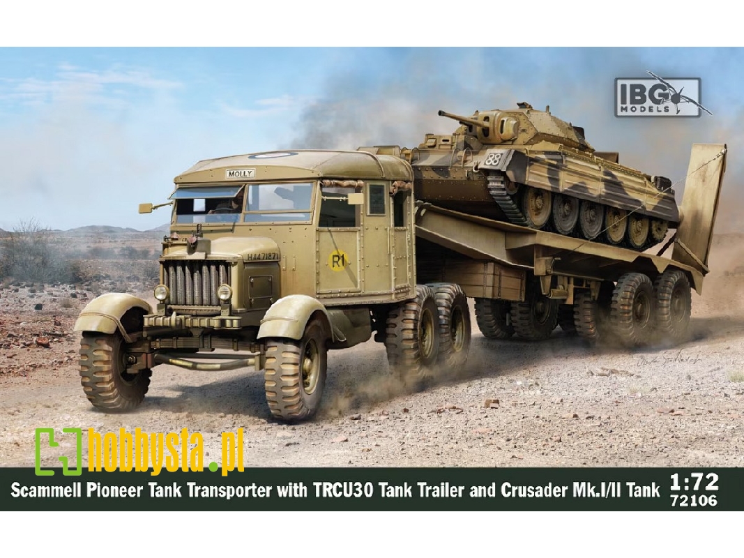 Scammell Pioneer Tank Transporter With Trcu30 Tank Trailer And Crusader Mk.I/Ii Tank - zdjęcie 1 Scammell Pioneer Tank Transporter With Trcu30 Tank Trailer And Crusader Mk.I/Ii Tank - zdjęcie 1