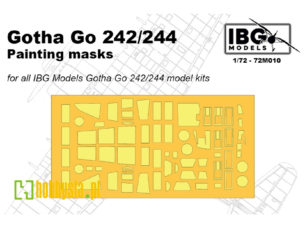 Gotha Go-242 / Go-244 - Painting Masks (For Ibg Models Kits) - zdjęcie 1 Gotha Go-242 / Go-244 - Painting Masks (For Ibg Models Kits) - zdjęcie 1