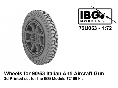 Wheels For 90/53 Italian Anti Aircraft Gun - 3d Printed Set For Ibg 72159 - zdjęcie 1
