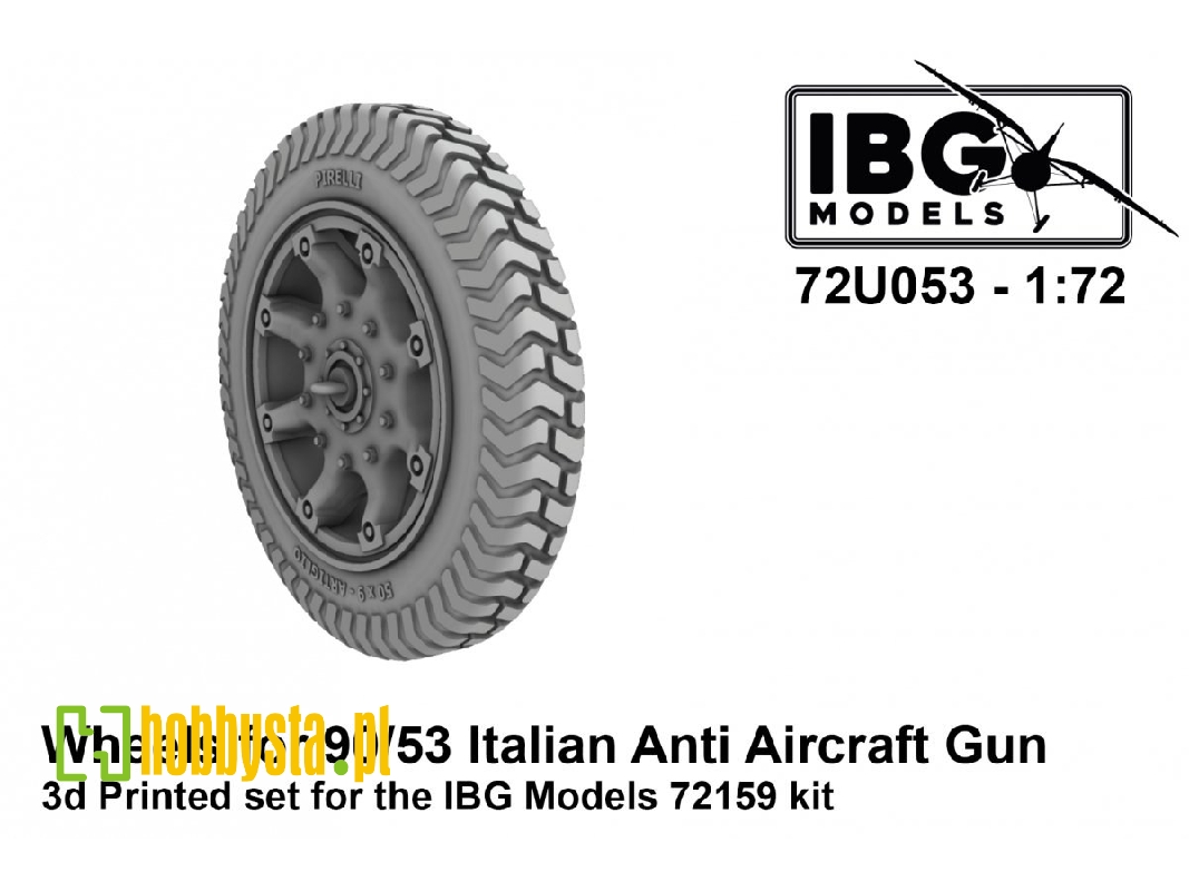 Wheels For 90/53 Italian Anti Aircraft Gun - 3d Printed Set For Ibg 72159 - zdjęcie 1 Wheels For 90/53 Italian Anti Aircraft Gun - 3d Printed Set For Ibg 72159 - zdjęcie 1