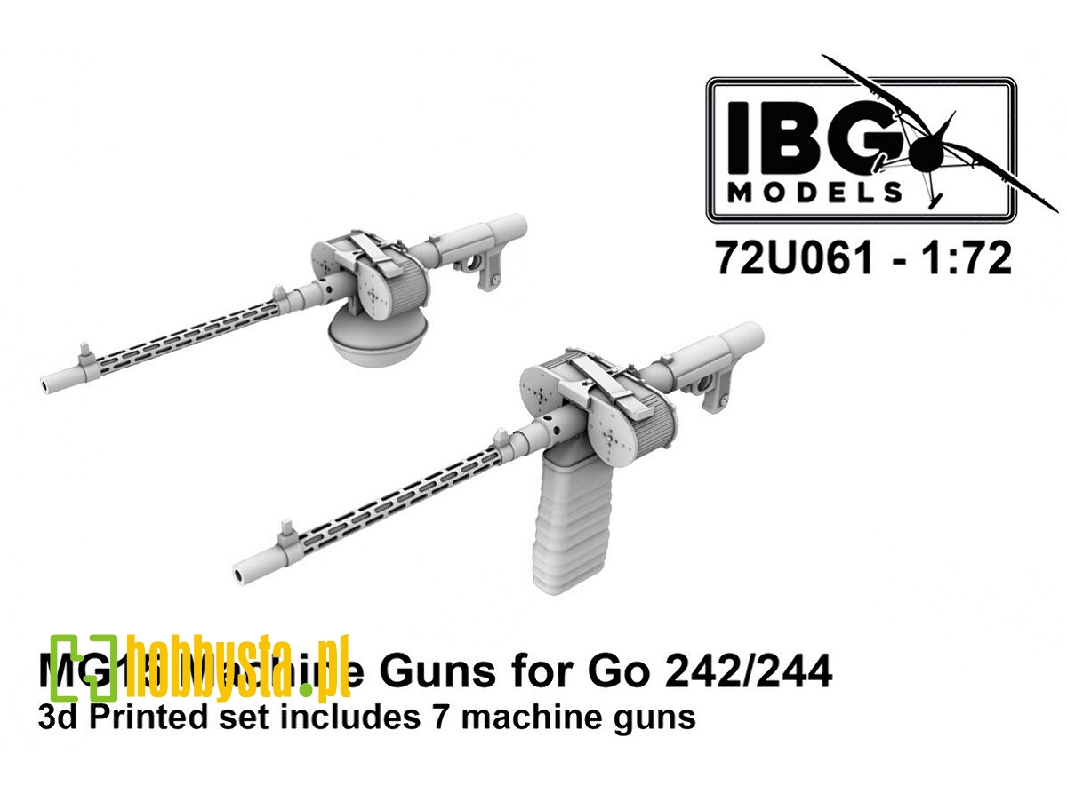 Gotha Go-242 A-1 / Go-244 - Mg15 Machine Guns (3d-printed / For Ibg Models Kits) - zdjęcie 1 Gotha Go-242 A-1 / Go-244 - Mg15 Machine Guns (3d-printed / For Ibg Models Kits) - zdjęcie 1