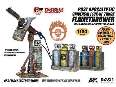 Post Apocalyptic Truck Flamethrower With Car Fender Protective Shield - zdjęcie 3