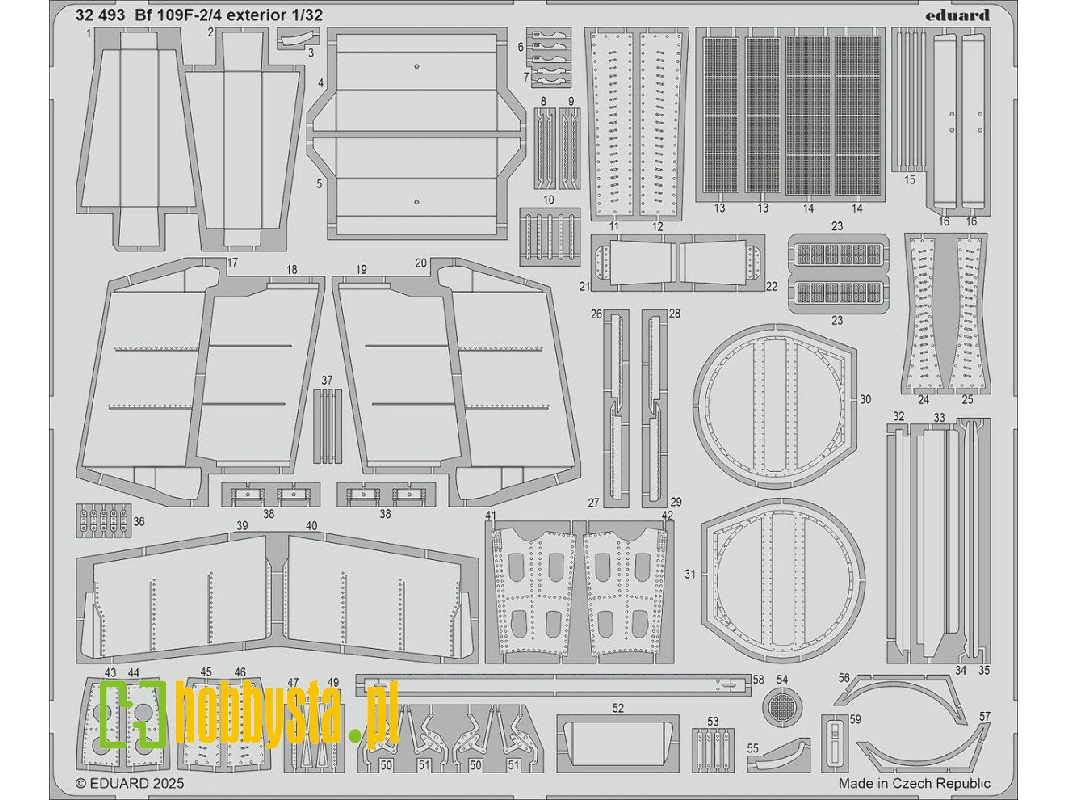 Bf 109F-2/4 exterior 1/32 - HOBBY 2000 - zdjęcie 1 Bf 109F-2/4 exterior 1/32 - HOBBY 2000 - zdjęcie 1