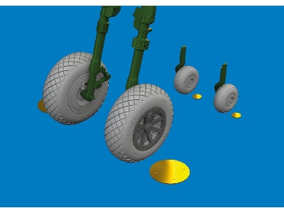 P-40E wheels diamond tread 1/48 - EDUARD - zdjęcie 1