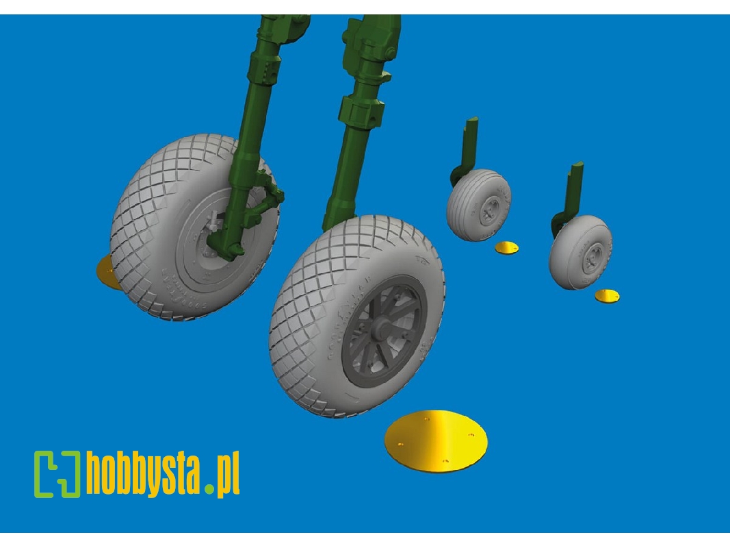 P-40E wheels diamond tread 1/48 - EDUARD - zdjęcie 1