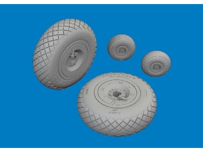 P-40E wheels diamond tread 1/48 - EDUARD - zdjęcie 2