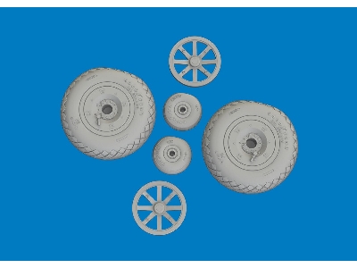 P-40E wheels diamond tread 1/48 - EDUARD - zdjęcie 3