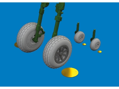 P-40E wheels block tread 1/48 - EDUARD - zdjęcie 1