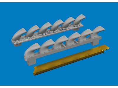 Bf 109G-6 exhaust stacks PRINT 1/72 - TAMIYA - zdjęcie 3