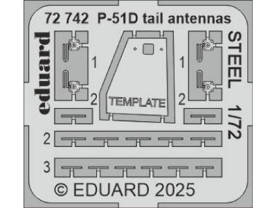 P-51D tail antennas STEEL 1/72 - zdjęcie 1